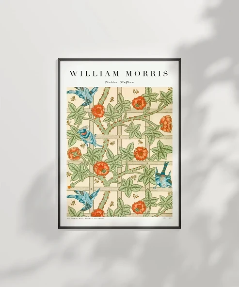 Çerçevesiz Poster William Morris Kafes Deseni - Resim 6