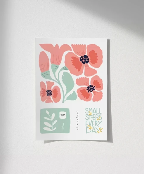 Çerçevesiz Poster Adım Adım Çiçeklenme ürün görseli