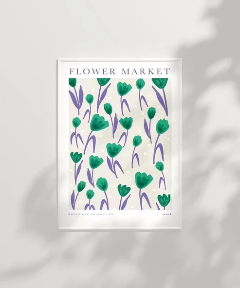 Çerçevesiz Poster Flower Market No 2 - Resim 3