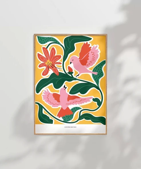 Çerçevesiz Poster Uçuşan Renkler - Resim 8