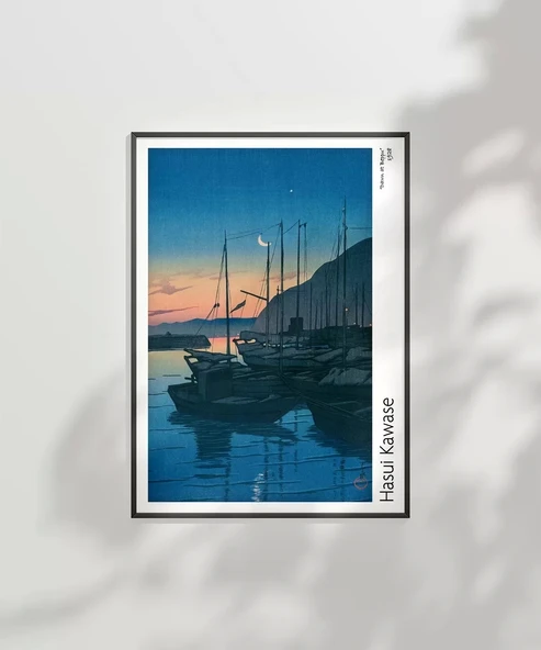 Çerçevesiz Poster Hasui Kawase Beppu'da Şafak 2 - Resim 6