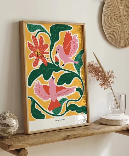 Çerçevesiz Poster Uçuşan Renkler - Resim 5