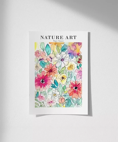 Çerçevesiz Poster Pastel Çiçek Bahçesi ürün görseli