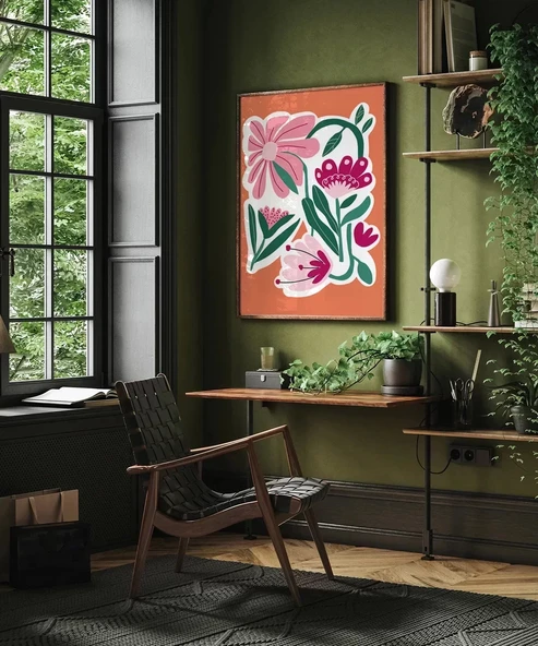 Çerçevesiz Poster Floral Enerji - Resim 5