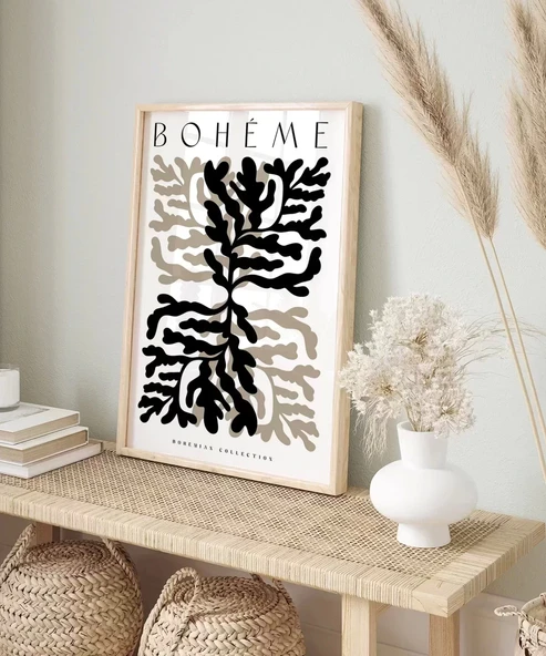 Çerçevesiz Poster Bohem Bitki - Resim 5