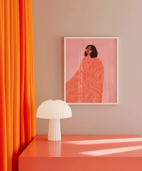 Çerçevesiz Poster Abstract Warmth - Resim 3