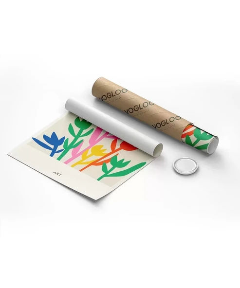 Çerçevesiz Poster Floral Ritim - Resim 2