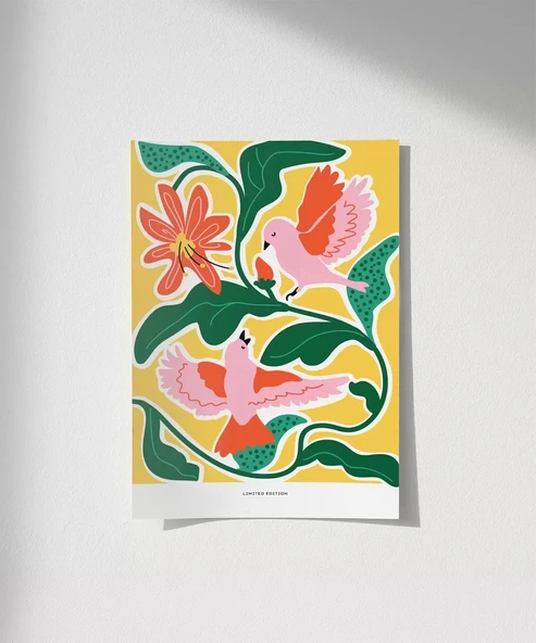 Çerçevesiz Poster Uçuşan Renkler ürün görseli