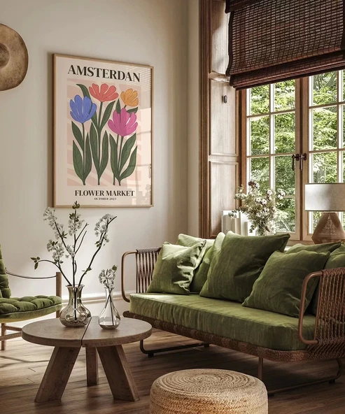 Çerçevesiz Poster Amsterdam'da Çiçek Zamanı - Resim 4