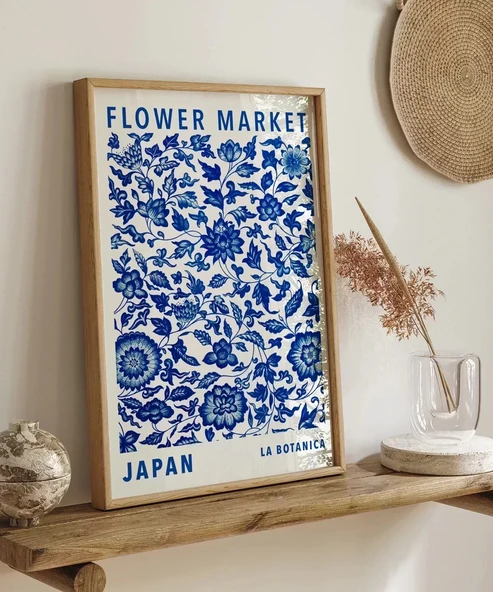 Çerçevesiz Poster Flower Market Japan - Resim 5