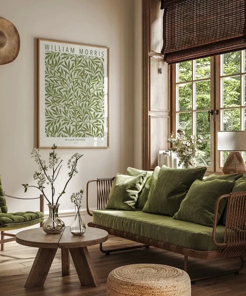 Çerçevesiz Poster William Morris Willow Pattern - 4