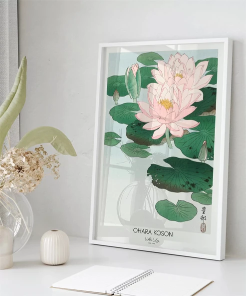 Çerçevesiz Poster Ohara Koson Nilüfer - 4