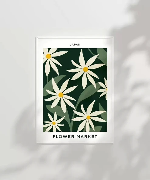 Çerçevesiz Poster Japan Flower Market - Resim 3
