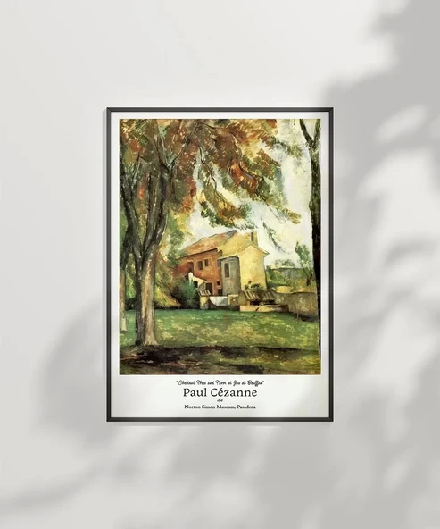 Çerçevesiz Poster Paul Cézanne Jas de Bouffan'da Kestane Ağaçları ve Çiftlik 2 - Resim 6
