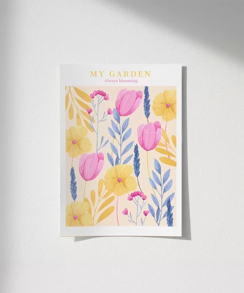 Çerçevesiz Poster Hep Çiçeklenen Bahçe ürün görseli