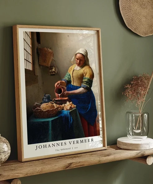 Çerçevesiz Poster Johannes Vermeer Süt Boşaltan Kadın - 4