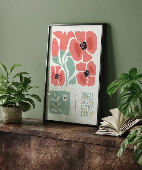 Çerçevesiz Poster Adım Adım Çiçeklenme - Resim 6