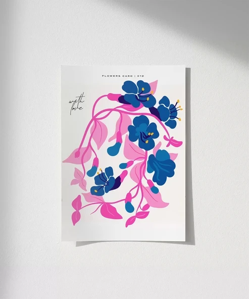 Çerçevesiz Poster Romantik Çiçek Buketi ürün görseli