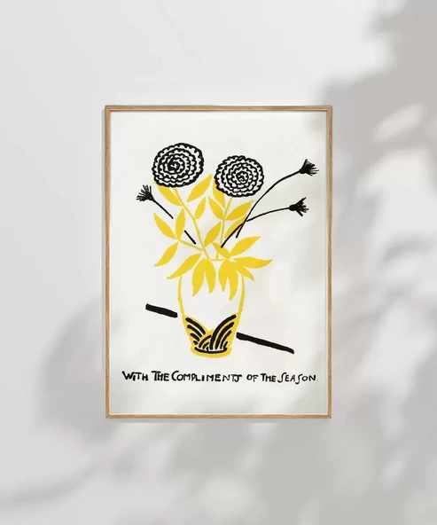 Çerçevesiz Poster Vazoda Çiçek - Resim 8