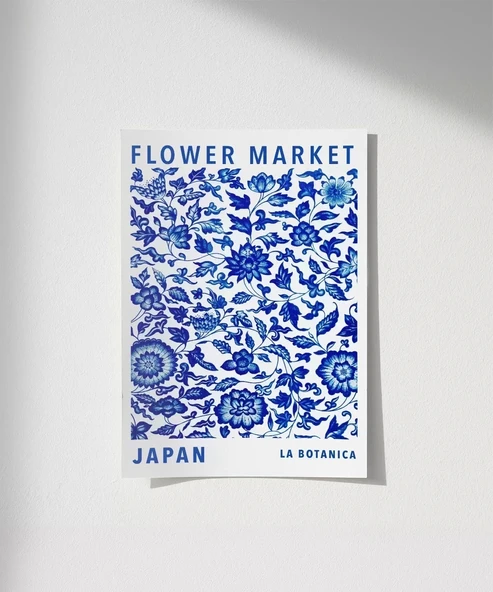 Çerçevesiz Poster Flower Market Japan ürün görseli