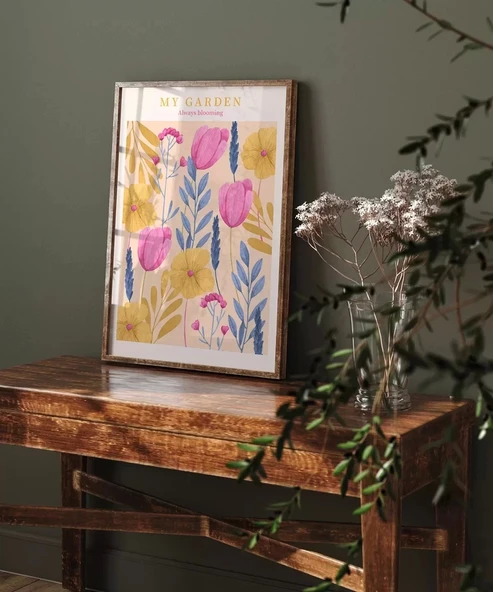 Çerçevesiz Poster Hep Çiçeklenen Bahçe - Resim 5