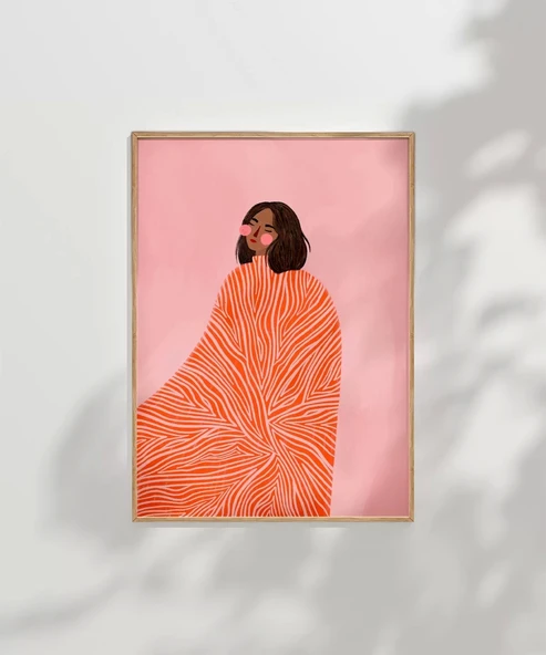 Çerçevesiz Poster Abstract Warmth - Resim 6