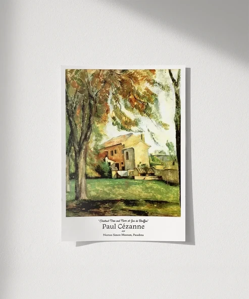 Çerçevesiz Poster Paul Cézanne Jas de Bouffan'da Kestane Ağaçları ve Çiftlik 2 ürün görseli