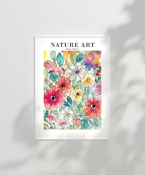 Çerçevesiz Poster Pastel Çiçek Bahçesi - Resim 3