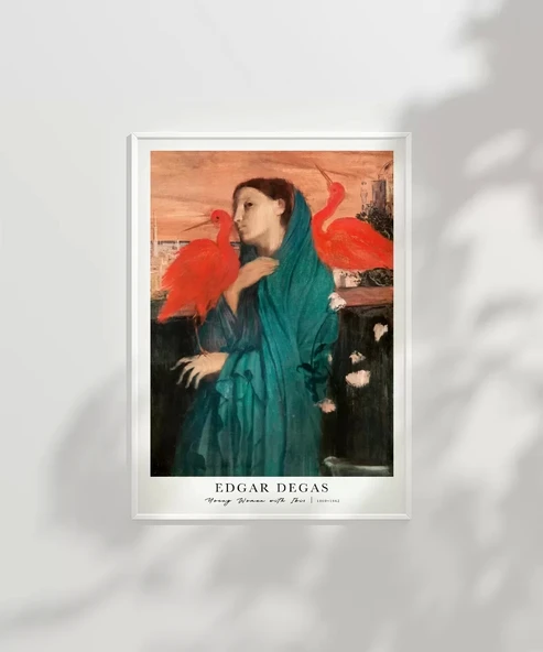 Çerçevesiz Poster Edgar Degas Ibis İle Genç Kadın - Resim 7
