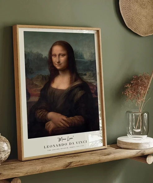 Çerçevesiz Poster Leonardo Da Vinci Mona Lisa - Resim 5