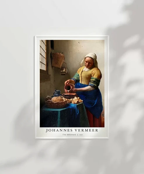 Çerçevesiz Poster Johannes Vermeer Süt Boşaltan Kadın - 7