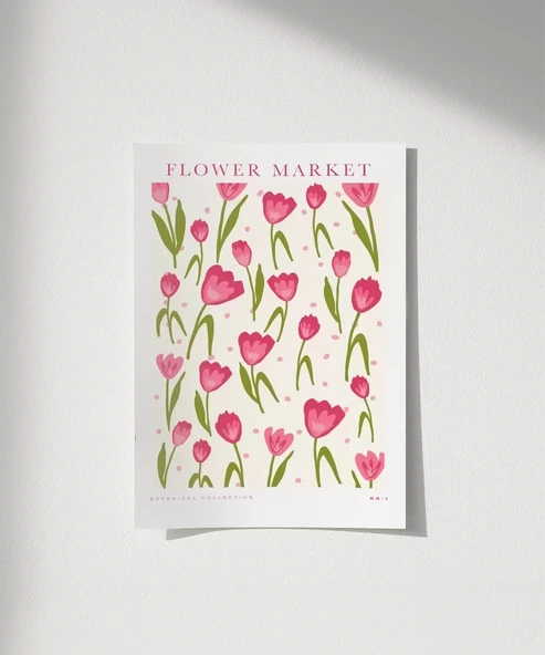 Çerçevesiz Poster Flower Market No 1 ürün görseli