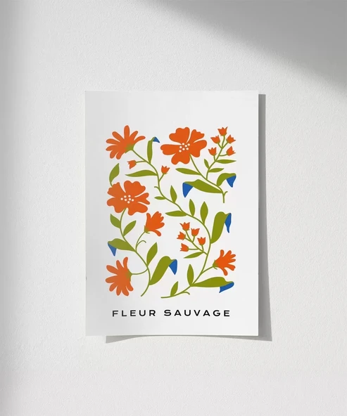 Çerçevesiz Poster Kır Çiçekleri ürün görseli