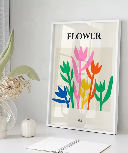 Çerçevesiz Poster Floral Ritim - Resim 5