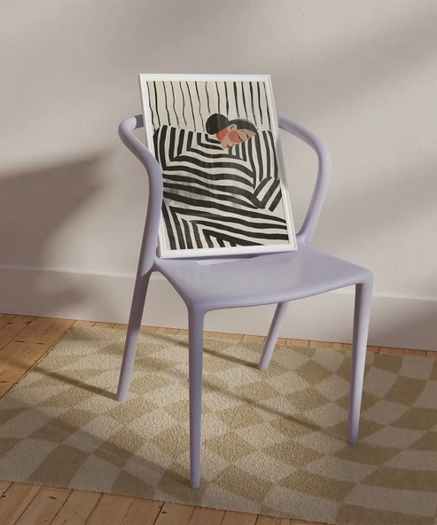 Çerçevesiz Poster Çizgisel Huzur - Resim 5