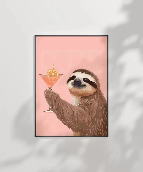 Çerçevesiz Poster Tembel Kokteyl Keyfi - Resim 7