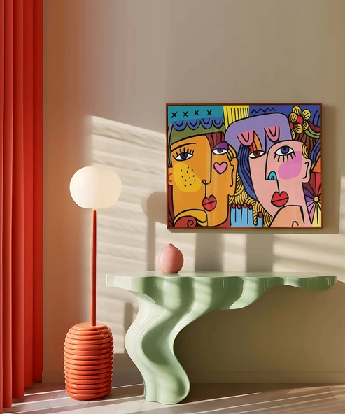 Çerçevesiz Poster Renklerin Diyaloğu - Resim 2