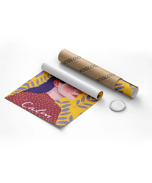 Çerçevesiz Poster Sarı Zeminli Meditasyon - Resim 8