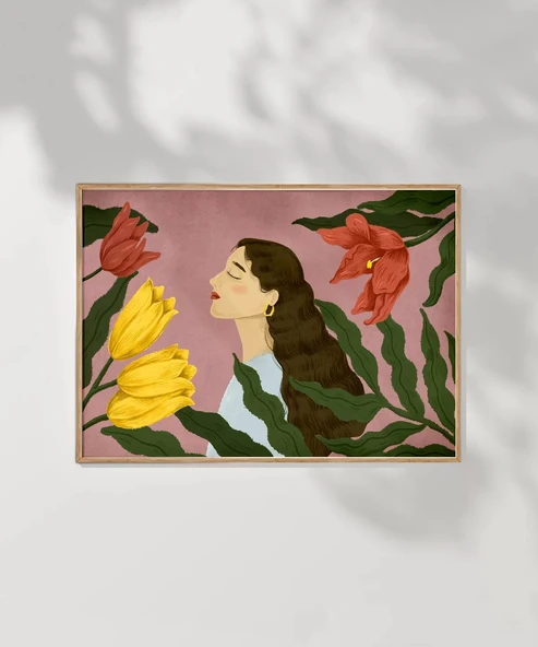 Çerçevesiz Poster Floral Melodi - Resim 6