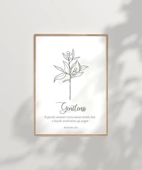 Çerçevesiz Poster Gentleness Temalı Minimalist - Resim 6