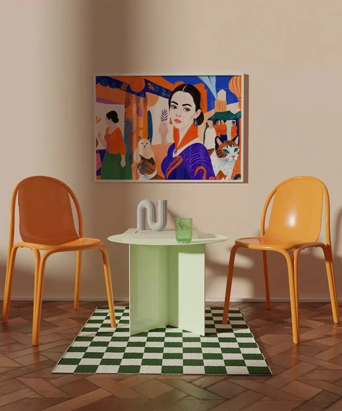 Çerçevesiz Poster Kedilerle Şehir Hikayesi - Resim 4