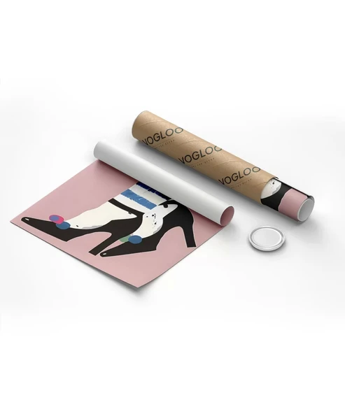 Çerçevesiz Poster Çizgi ve Puantiye Zarafeti - Resim 8