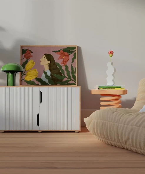 Çerçevesiz Poster Floral Melodi - Resim 3