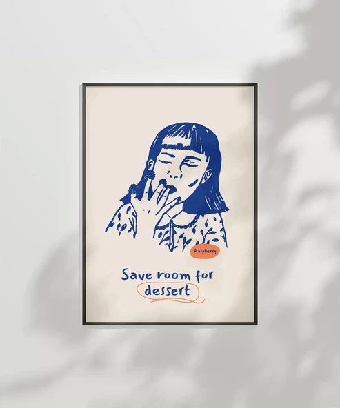 Çerçevesiz Poster Ahududu ve Tatlı Kaçamak - Resim 6