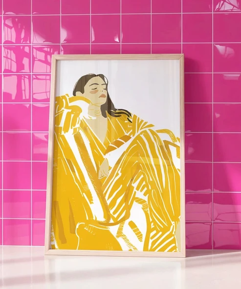 Çerçevesiz Poster Güneşin İçindeki Kadın - Resim 5