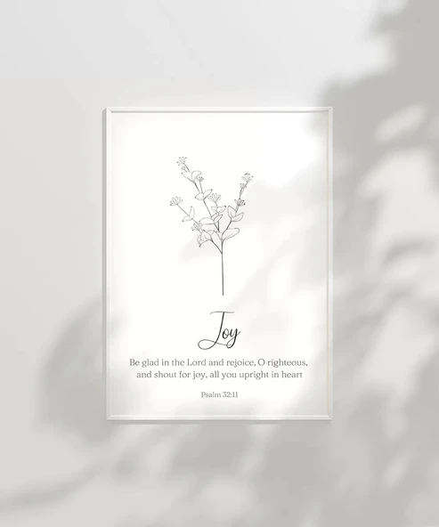 Çerçevesiz Poster Joy Temalı İnanç ve Motivasyon - 2