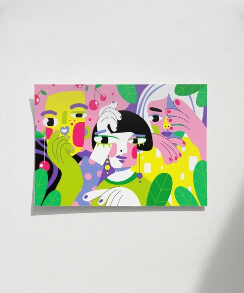 Çerçevesiz Poster Birleşen Bakışlar ürün görseli