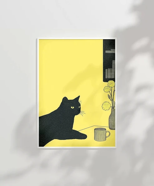 Çerçevesiz Poster Kitaplıkta Sakinlik - Resim 2