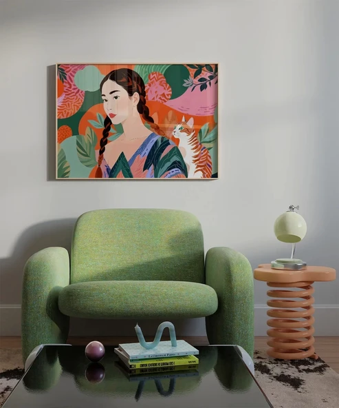 Çerçevesiz Poster Zarif Bir Bakış - Resim 5