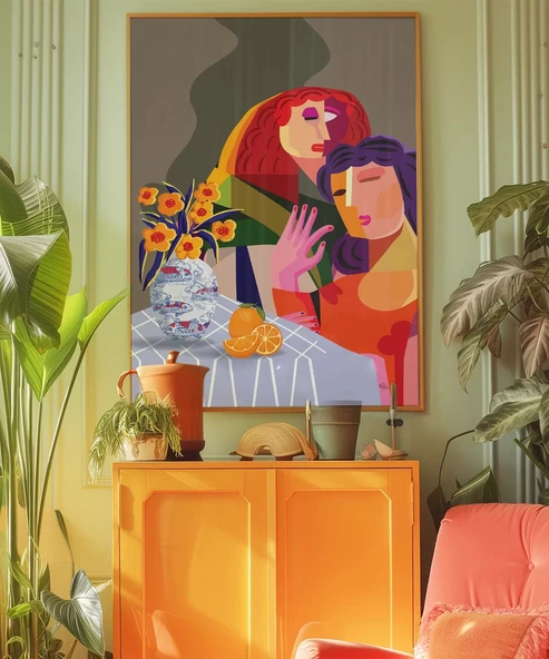 Çerçevesiz Poster Masanın Ardındaki Duygular - Resim 5